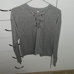 Grey Long sleeve top